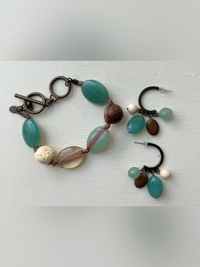 Vintage Cookie Lee Boho Bracelet and Earring Set